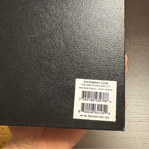 Statement Case 12 Pro Max Neo Noir Croco Strap Handle - Picture 4 of 11
